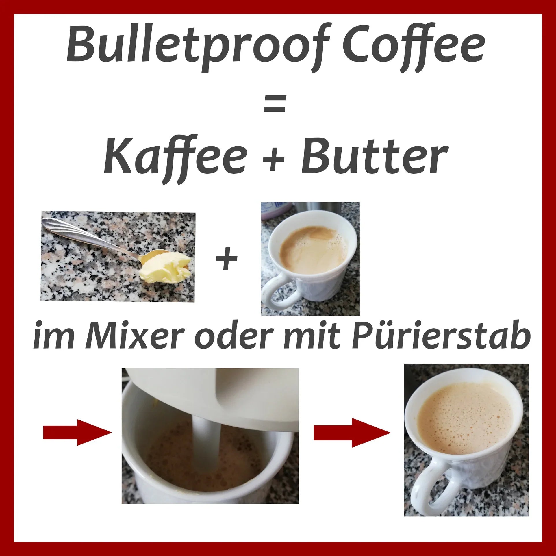 Bulletproof Coffee = Kaffee + Butter