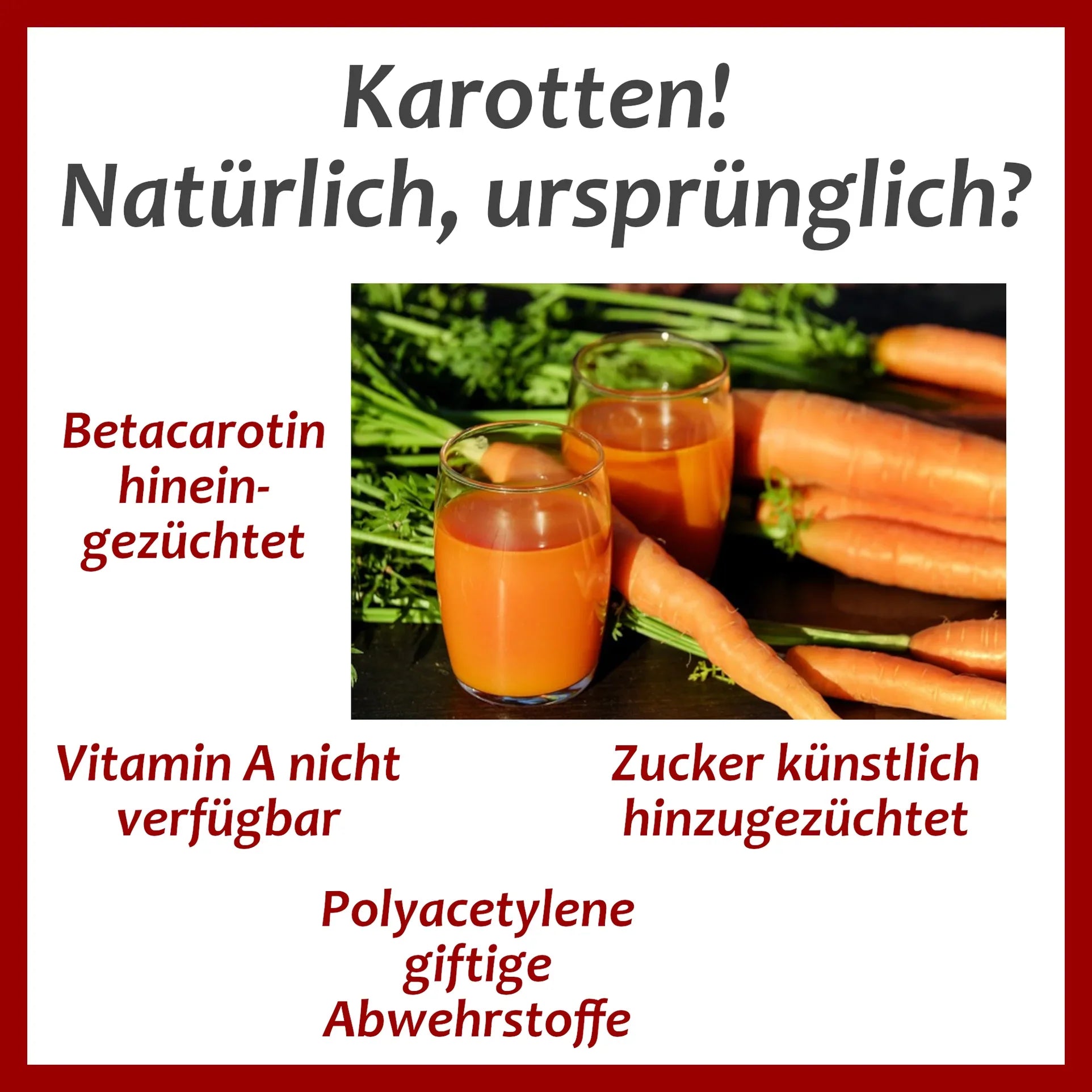 Karotten! Natürlich, ursprünglich?