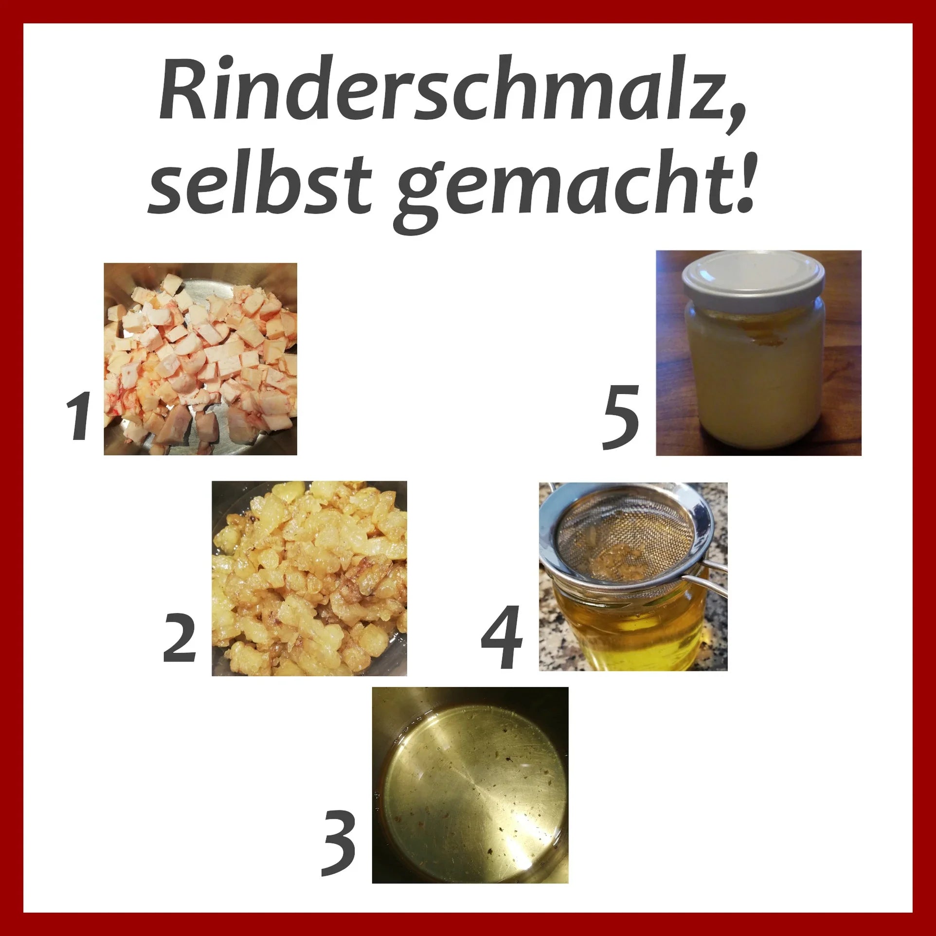 Rinderschmalz Herstellungsprozess