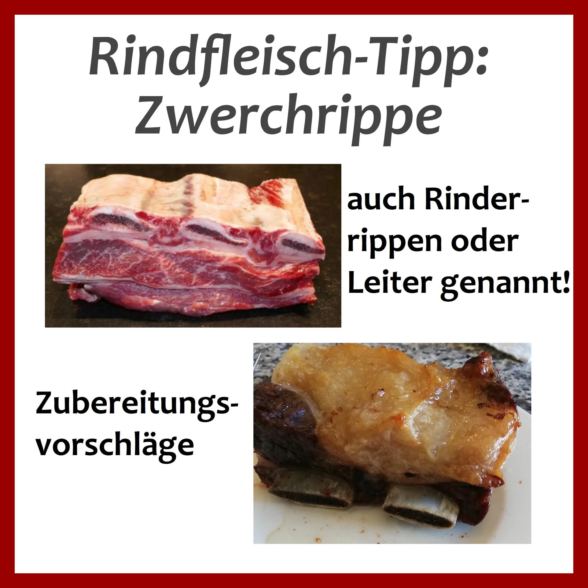 Rindfleisch-Tipp: Zwerchrippe