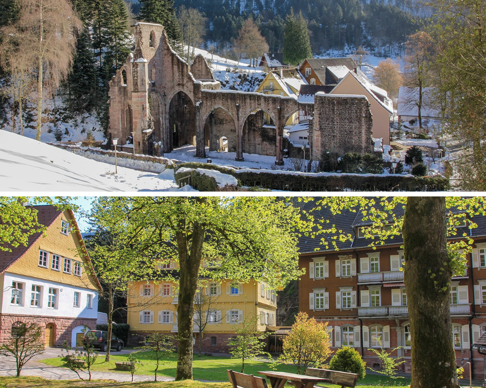 Allerheiligen Unterkunft, Ruine und Häuser