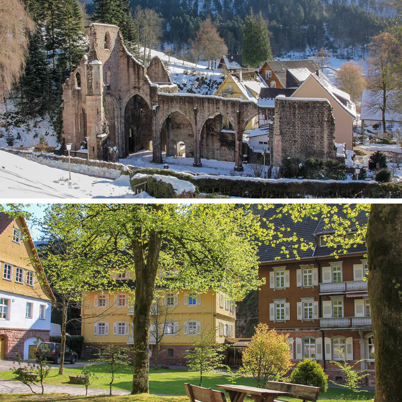 Allerheiligen Unterkunft, Ruine und Häuser