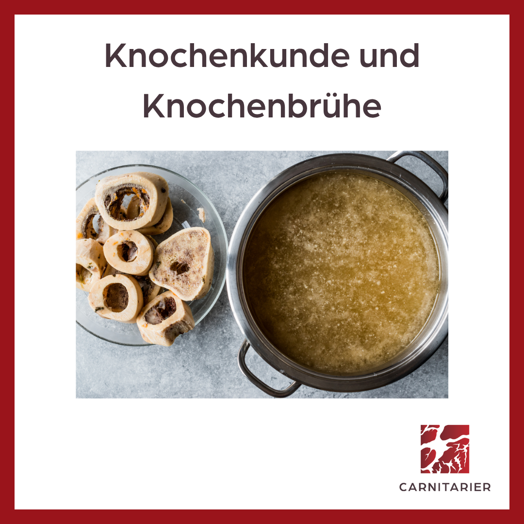 Ausgekochte Markknochen und Knochenbrühe