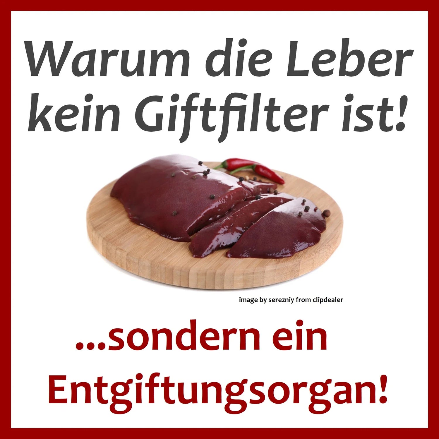Rohe Leber auf Holzbrett