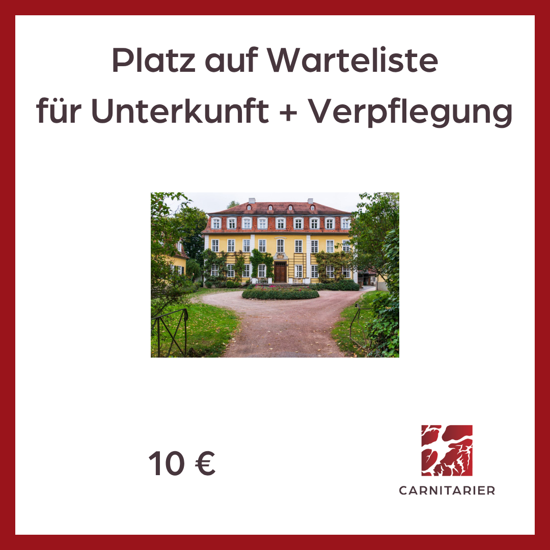 Platz auf Warteliste für Unterkunft und Verpflegung
